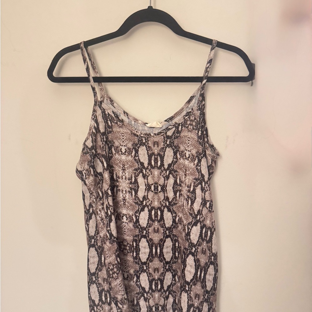 Snake Print Women's Tank Top Blouse